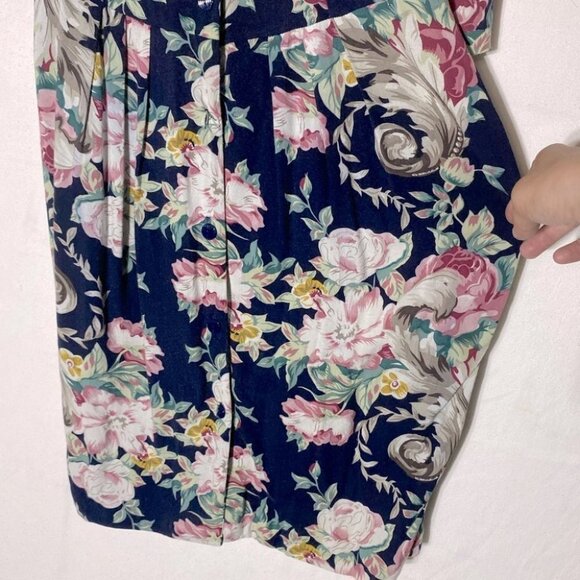 Vintage Honey Fashions Romantic Floral Cottagecore Dress With Lace Collar - Picture 7 of 13